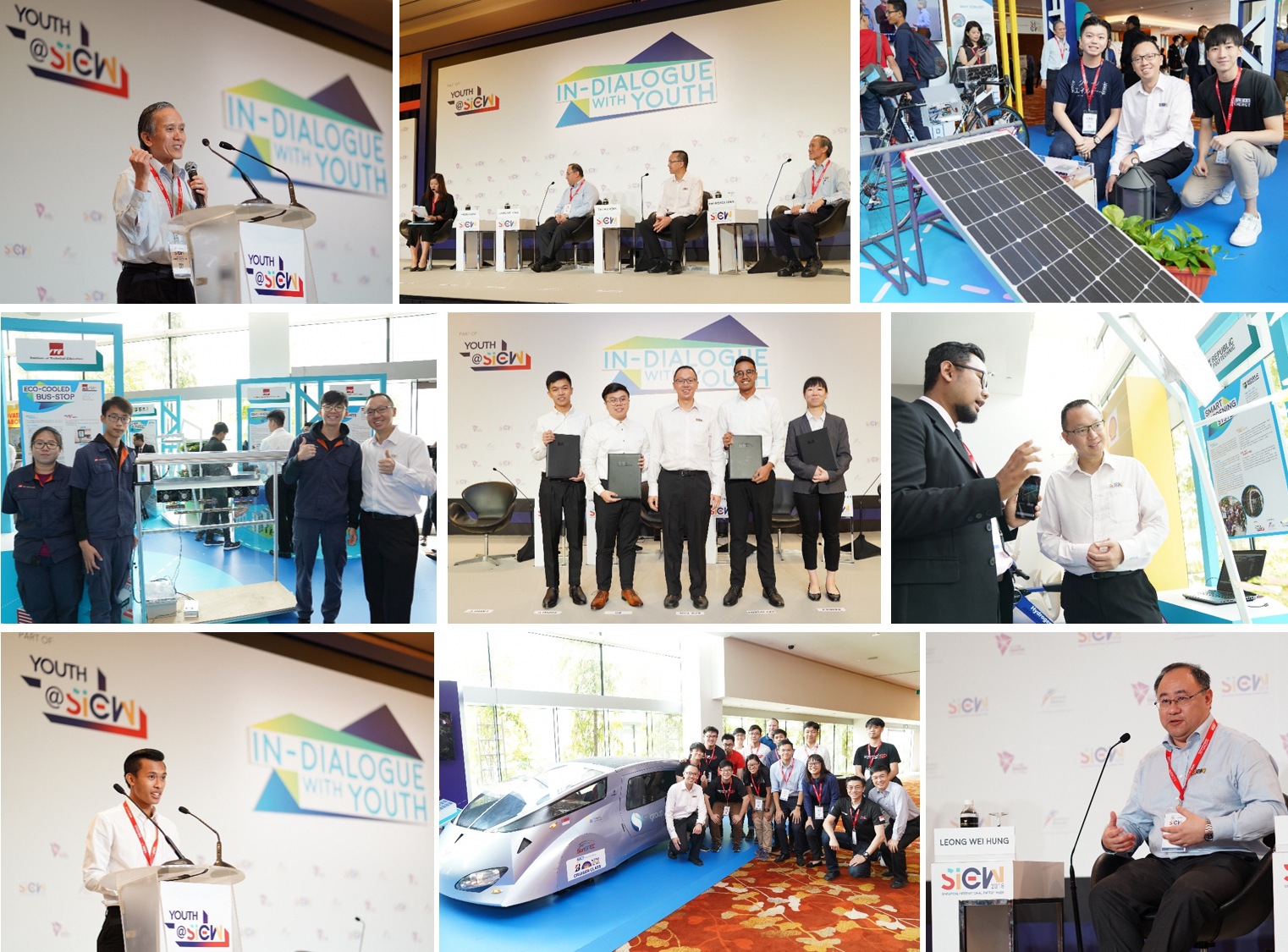 People participating in various activities including energy showcase and industry sharing sessions.
